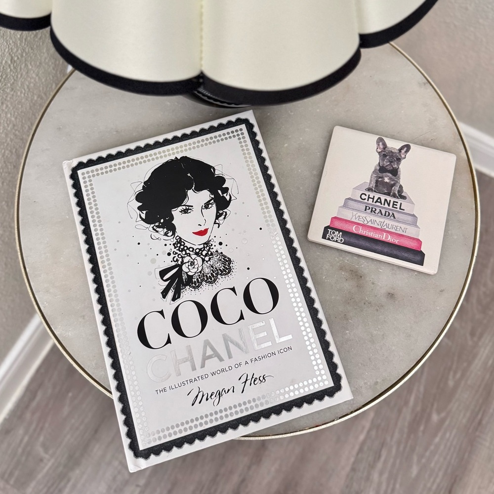 Coco Chanel Book w/ Fashion Coaster